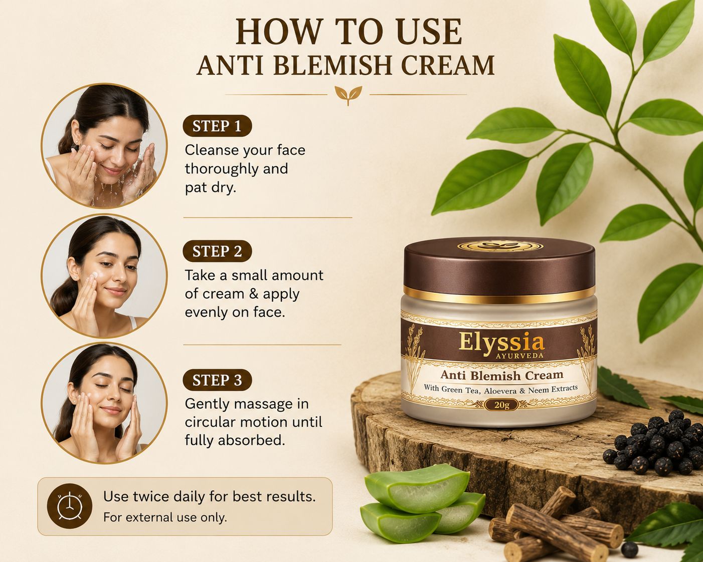 Elyssia Ayurveda Anti-Blemish Face Cream