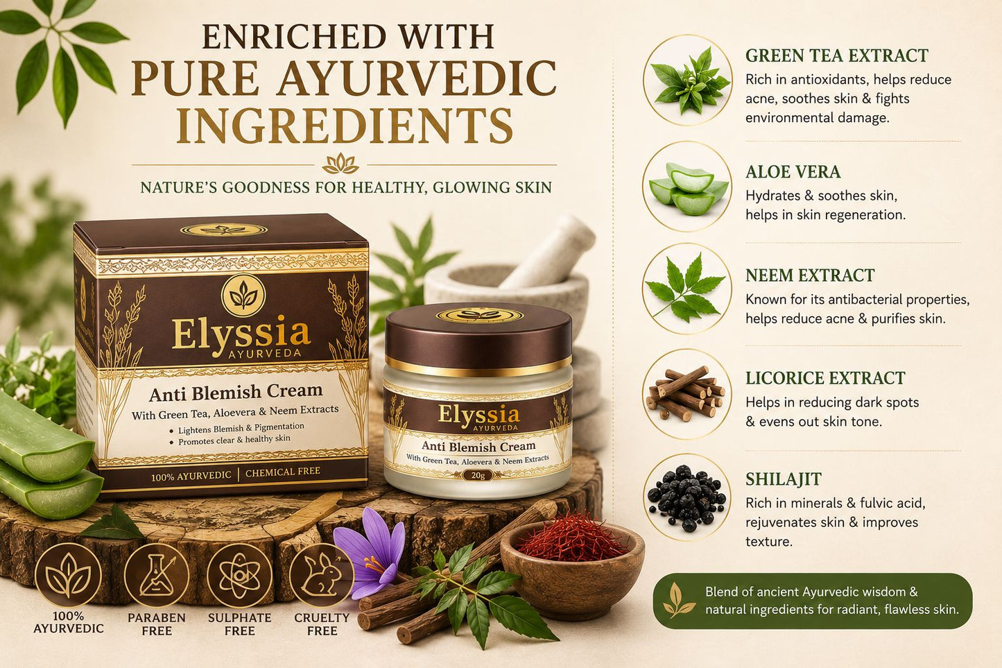 Elyssia Ayurveda Anti-Blemish Face Cream