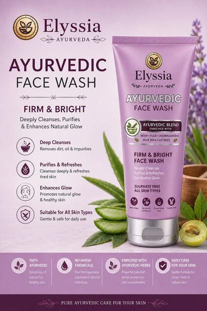 Elyssia Ayurvedic  Firm  &  Bright Face Wash